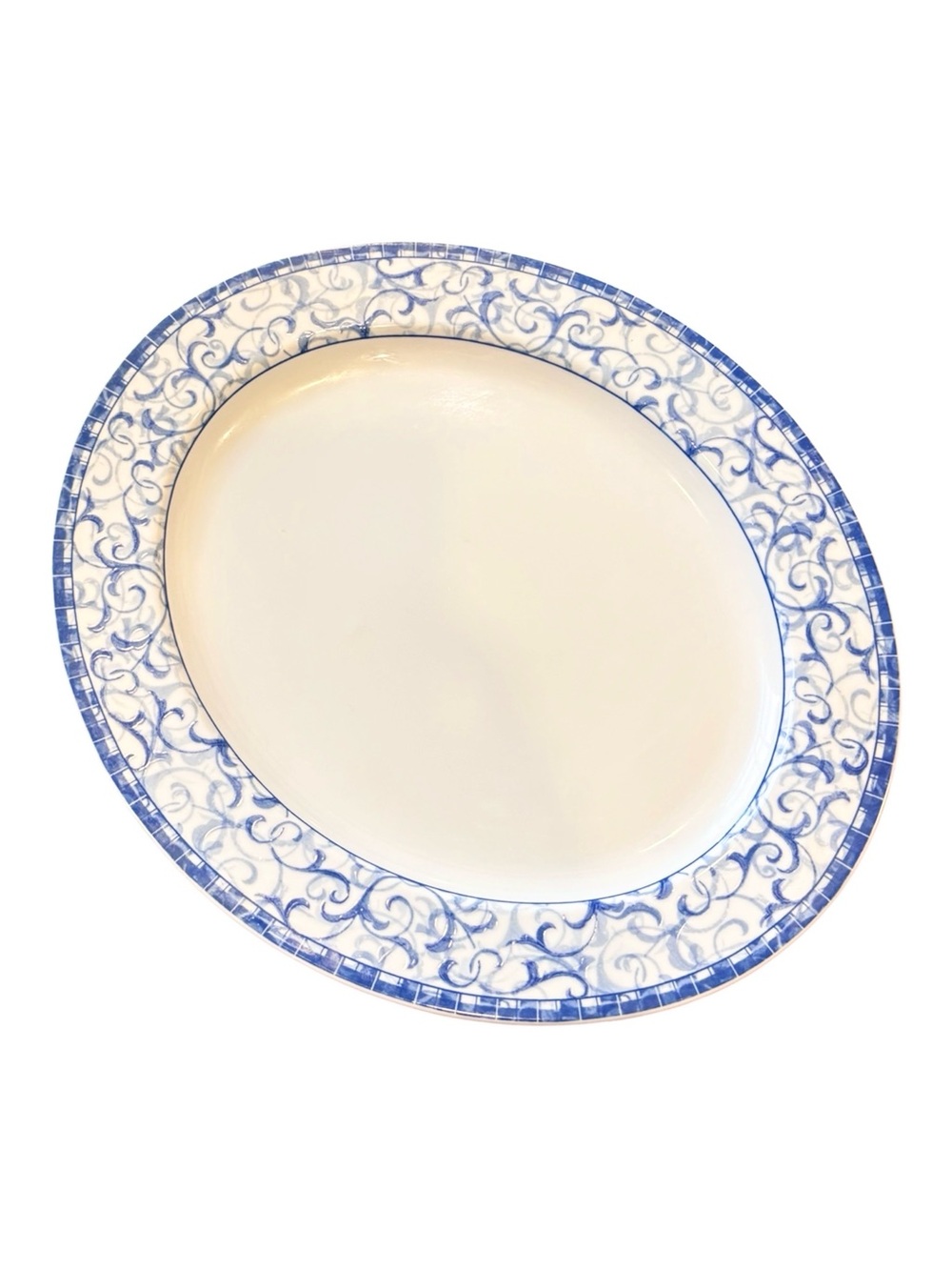 Vintage Oneida Serving Plate In Blue Heather 14”